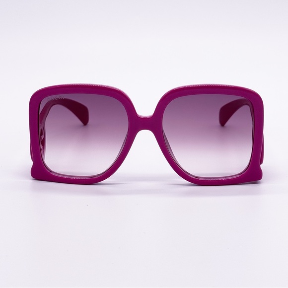 NEW GUCCI SUNGLASSES GG1326S 004 PINK SQUARE WOMEN EYEWEAR - Picture 3 of 11